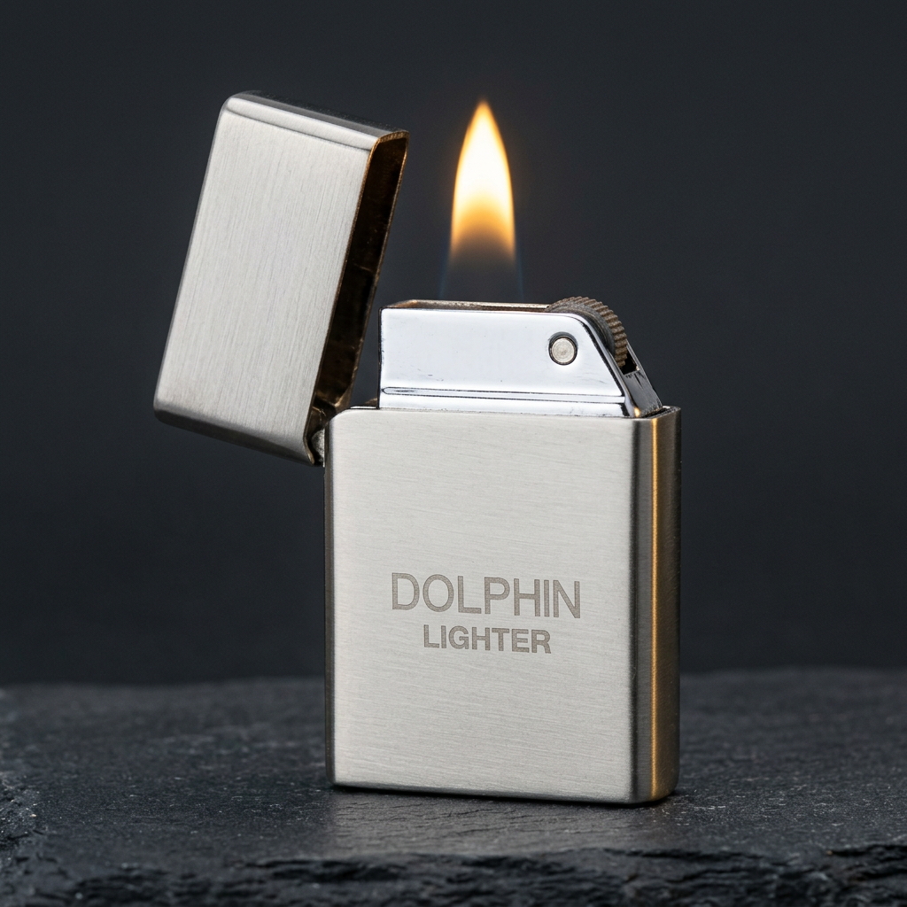 Mini Flip open lid and striker wheel with flame