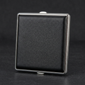 Leather Slim black leather cigarette case front view