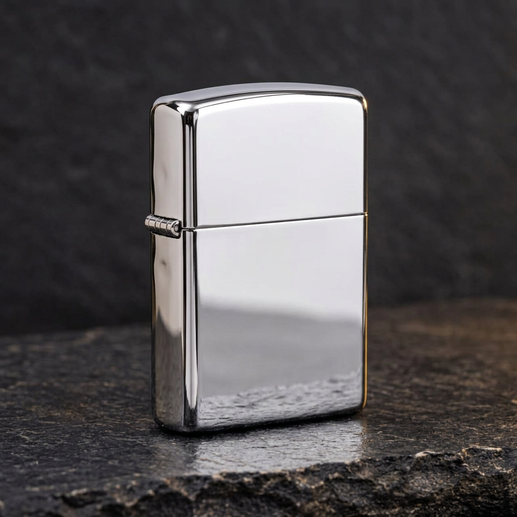 Mirror Flip angled side and hinge view