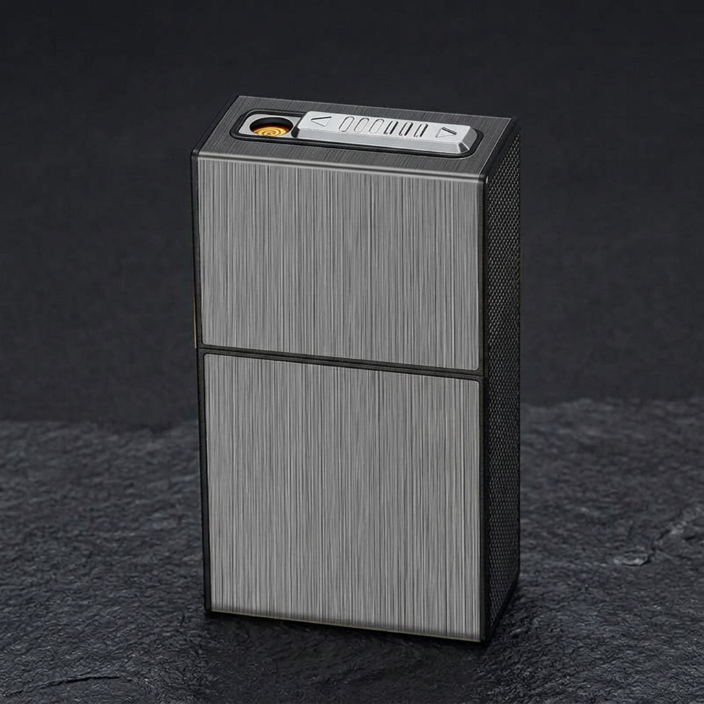 Coil Case brushed grey front view