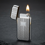 Regent Lighter open flip-top lid and flame
