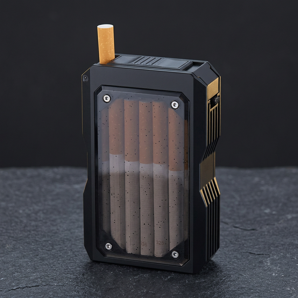 Mecha Case top dispenser detail
