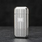 Regent Lighter silver-tone patterned front view