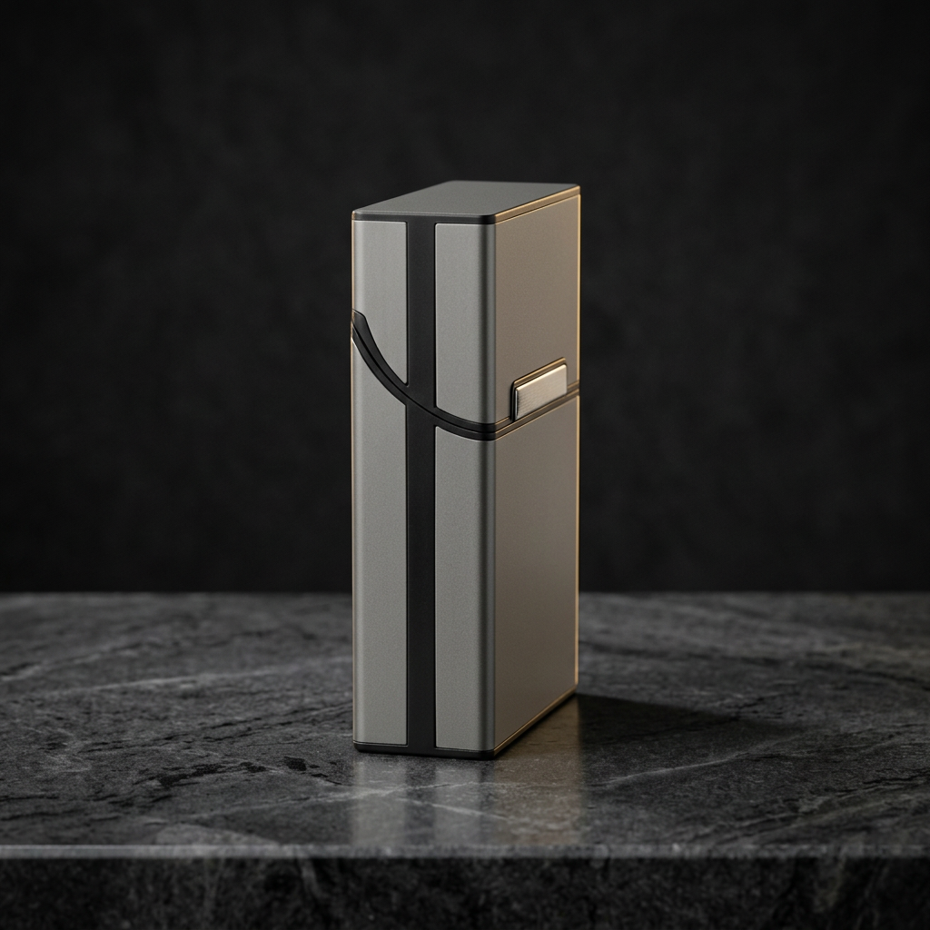 Spark Obsidian cigarette case side view