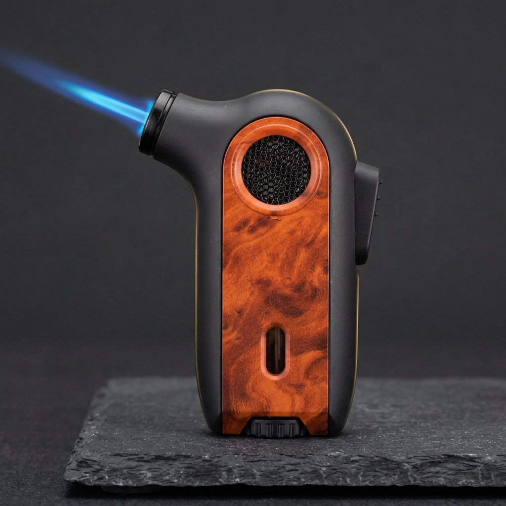 Ember Torch side nozzle with blue flame
