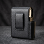 Leather Carry Case rear belt loop and side view