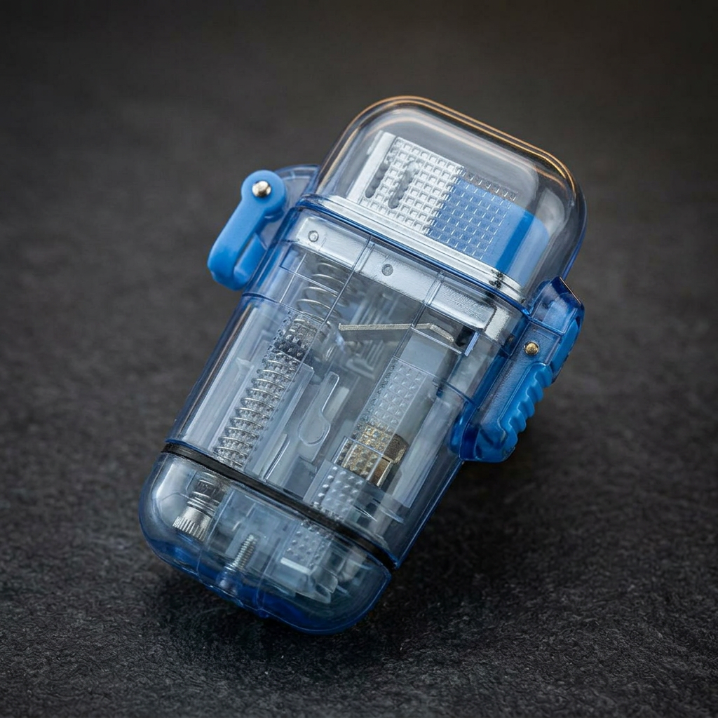 Glacier Lighter transparent casing and internal detail