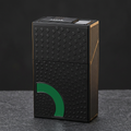 Volt Case black textured cigarette case with green accent front view