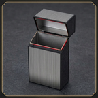 Coil Case open hinged storage compartment