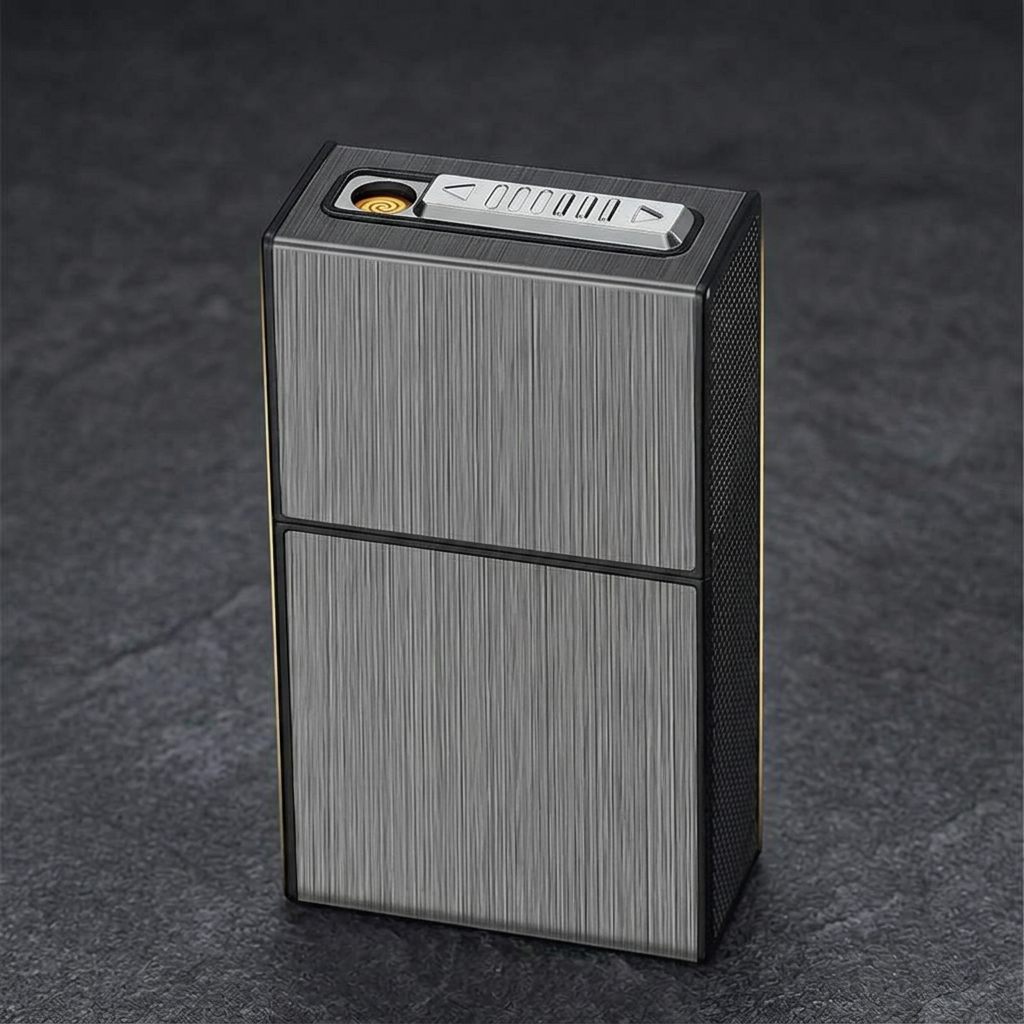 Coil Case side view with textured black panel