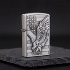 Soar eagle lighter side view
