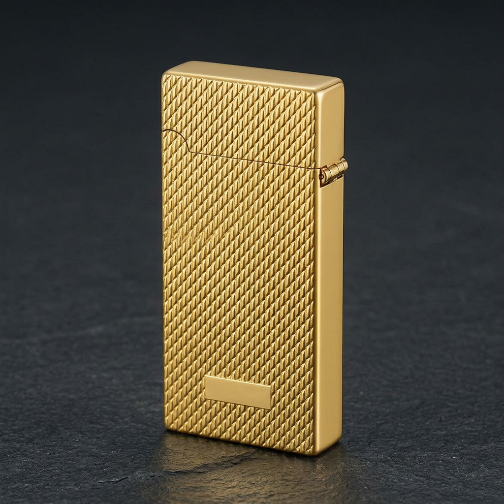 Aurum Torch gold lighter side view
