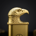 Falcon lighter eagle-head feather and beak detail